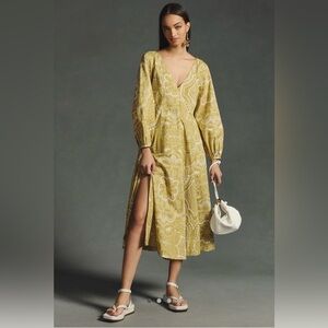 Anthropologie Long Sleeve V Neck Dress